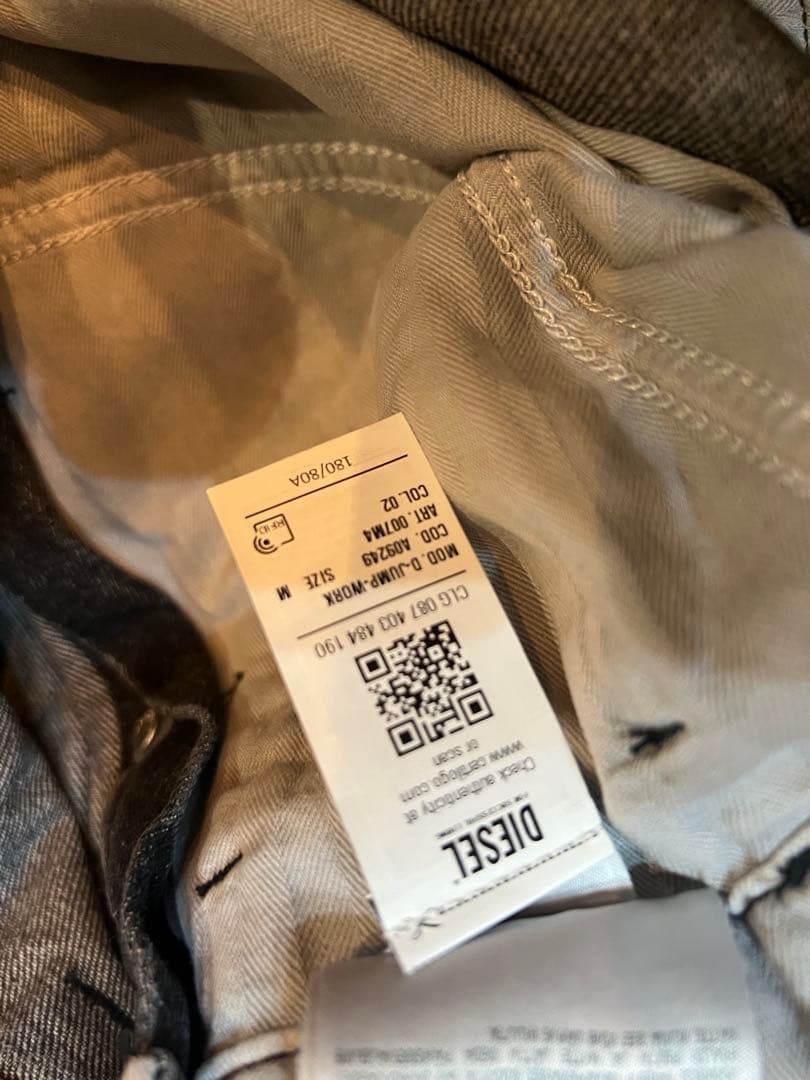 HK　Diesel ダークグレー オーバーオール　美品