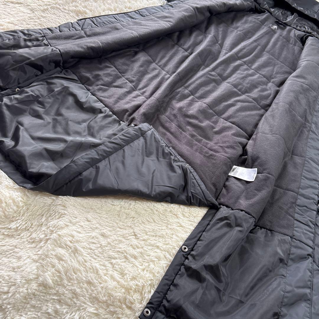 【極美品】adidas ブラック ベンチコート XO 2X L ロングコート