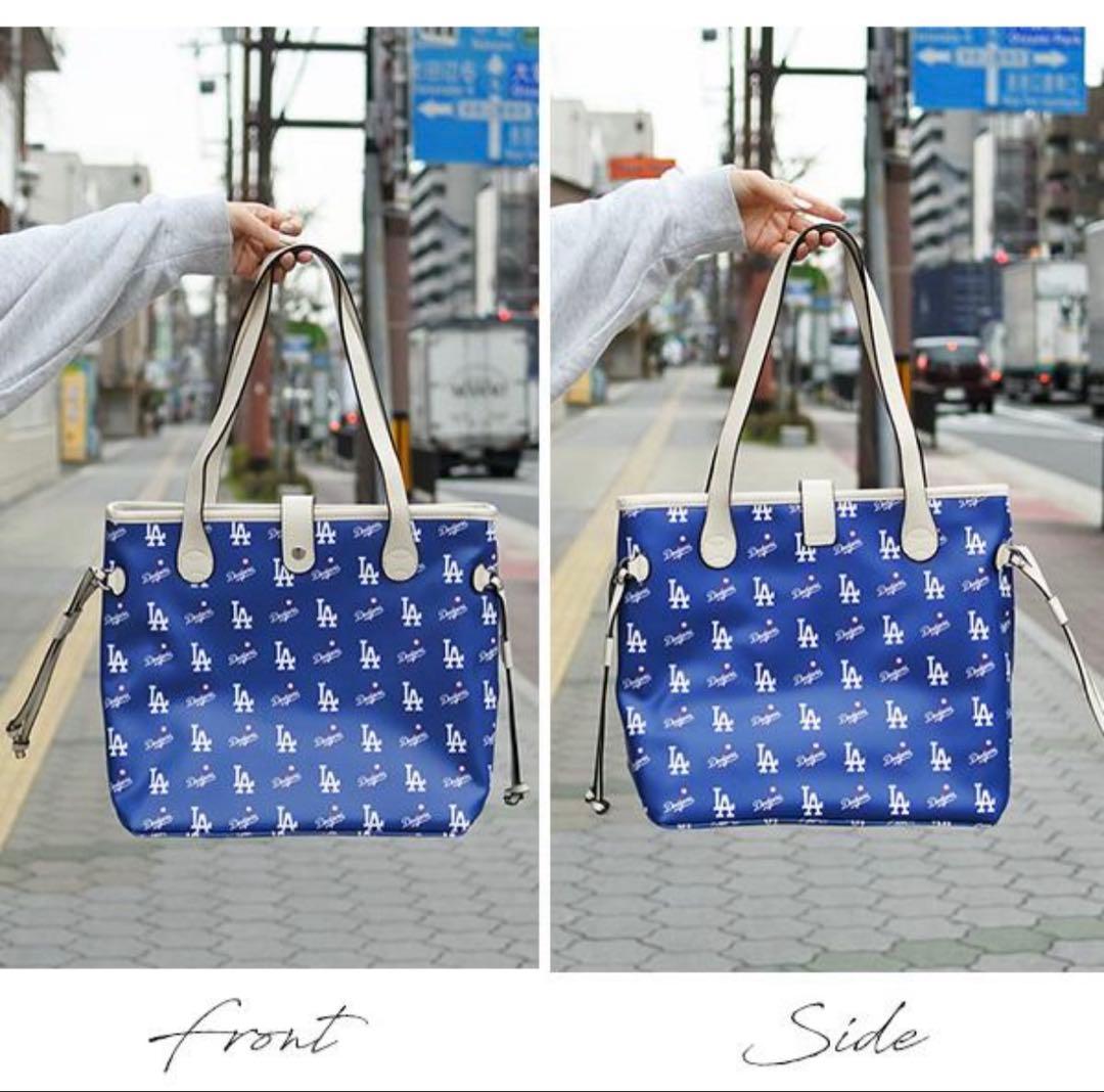 LA Dodgers トートバッグ 中型 青