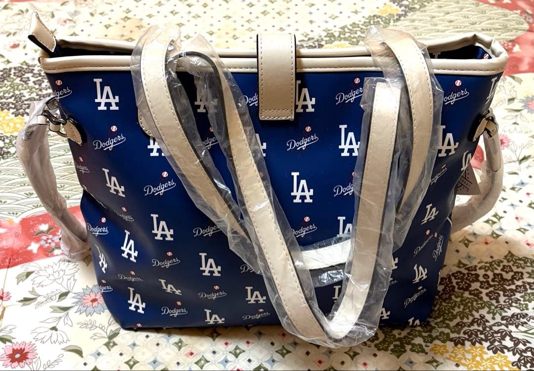 LA Dodgers トートバッグ 中型 青