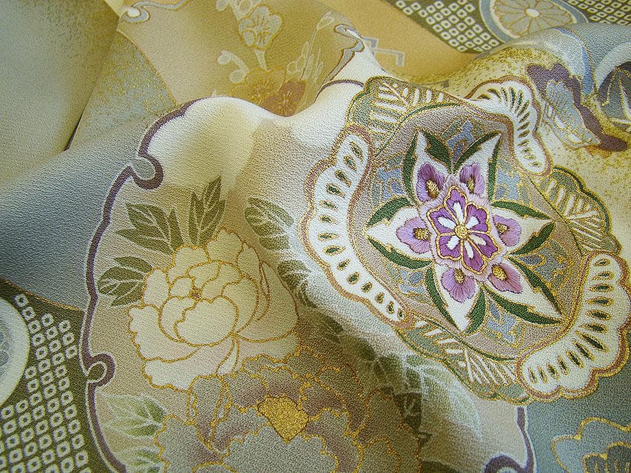 秀逸品 極上縮緬地 帝王紫 高級訪問着（正絹）仕立上り＜HH2288＞