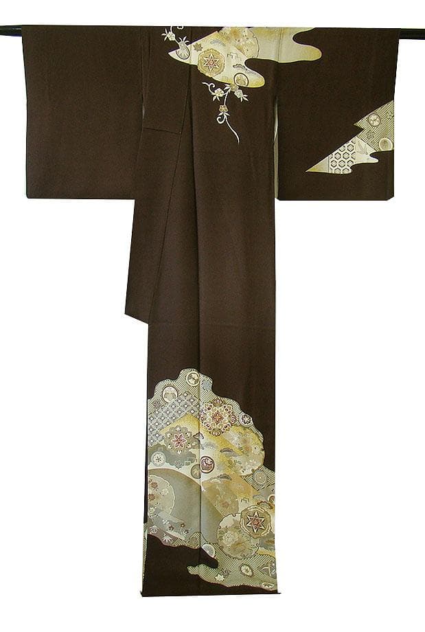 秀逸品 極上縮緬地 帝王紫 高級訪問着（正絹）仕立上り＜HH2288＞