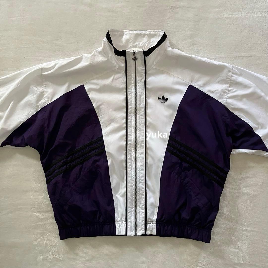 レア好配色◎90s adidas 万国旗 ナイロンジャケット トレフォイル刺繍