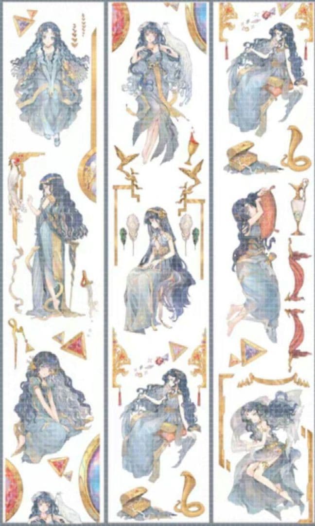 墨魚様SET ★ 海外 マスキングテープ マステ PET 装飾 人物 贝壳光