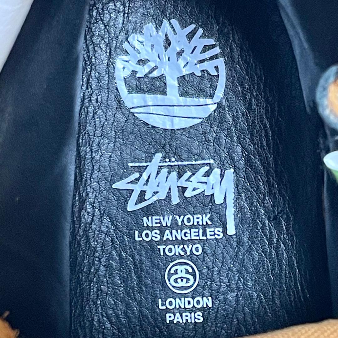 【美品】Timberland x STUSSY レザー6インチジップブーツ