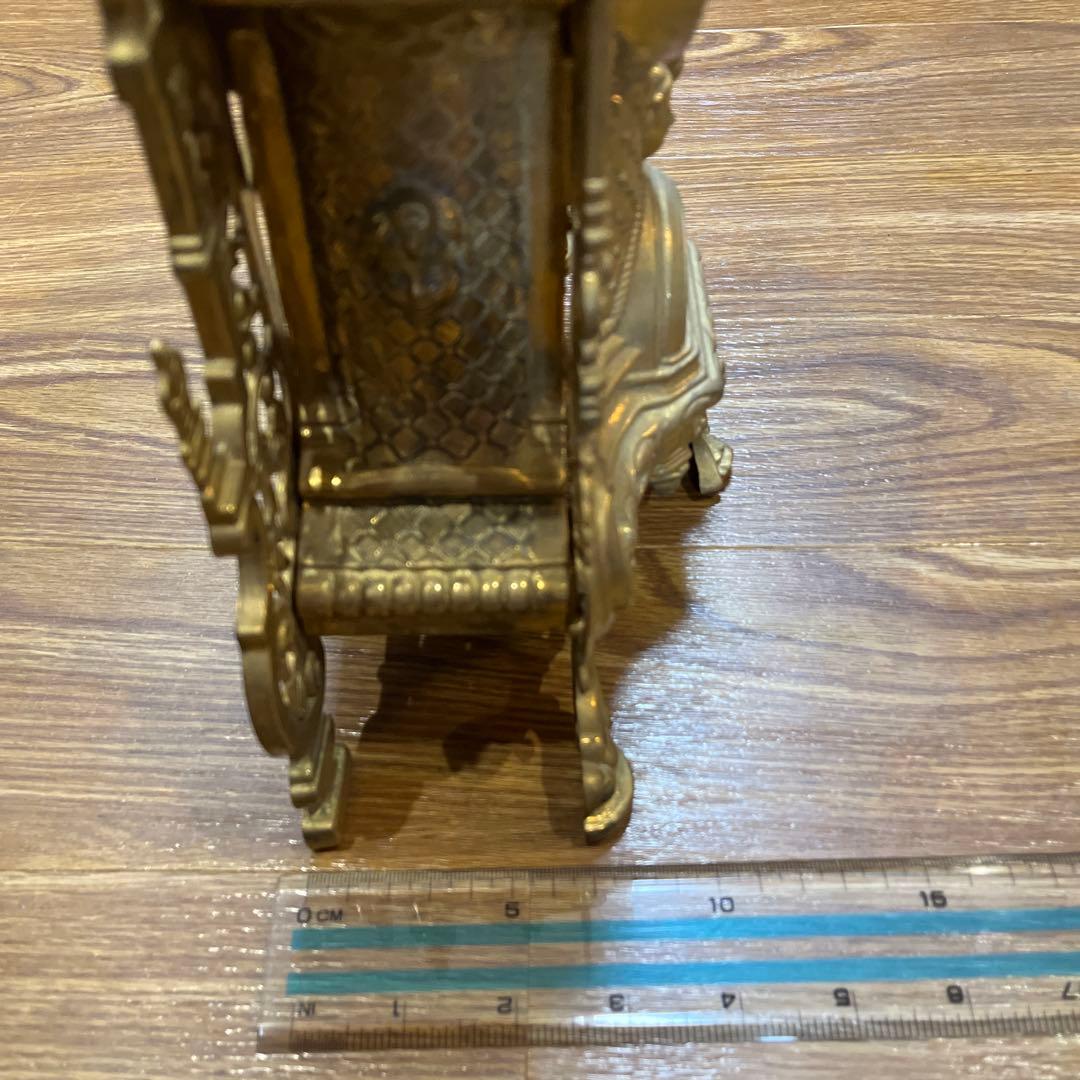 ヴィンテージ風金色置時計　イタリア製　アンティーク