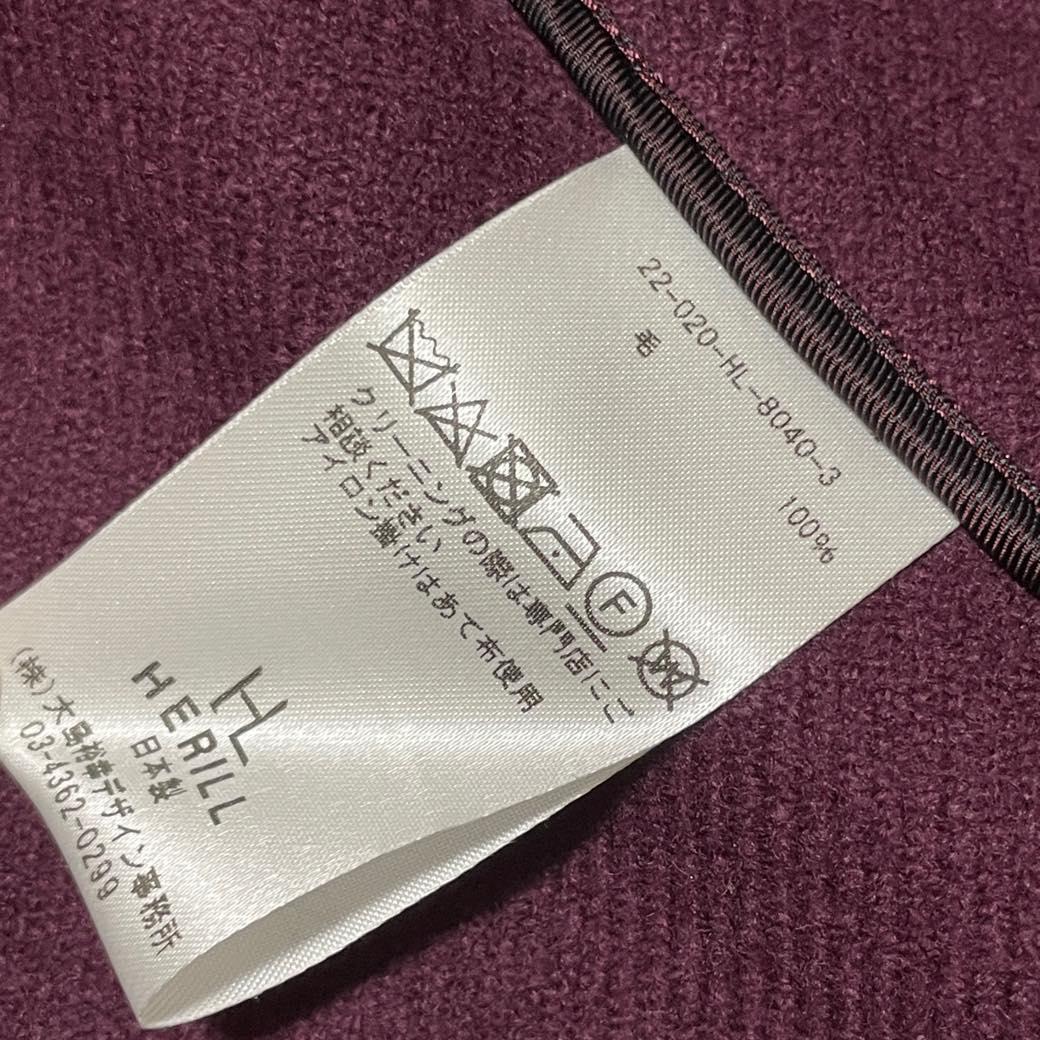 22AW HERILL ヘリル ブラックシープ ダッフルコート 定15万