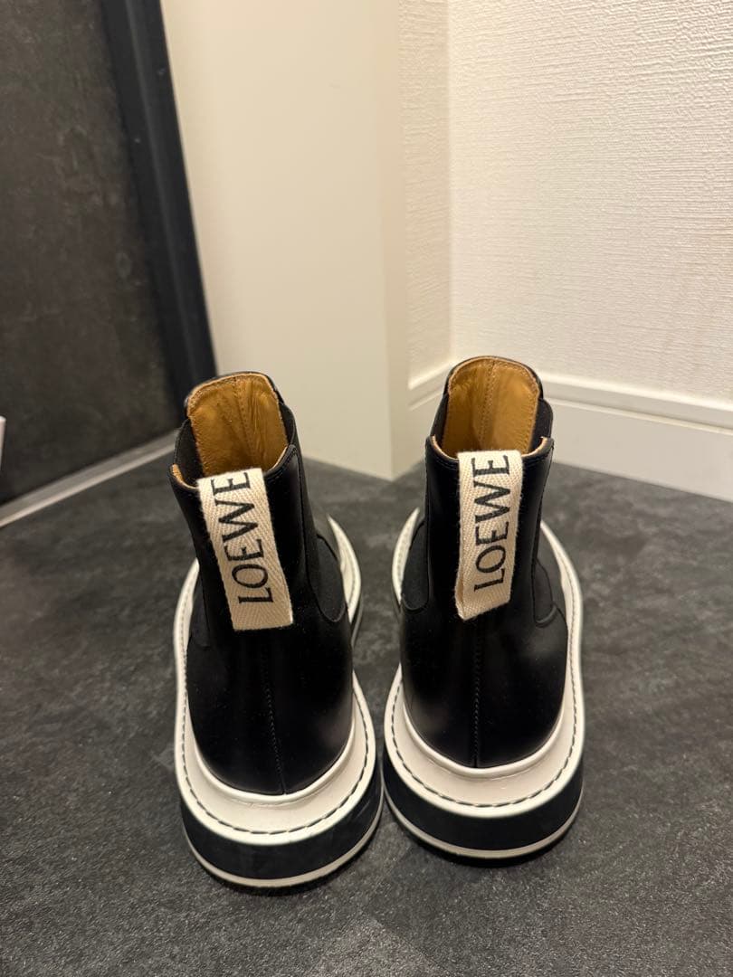 美品　LOEWE ブラック サイドゴアブーツ　38