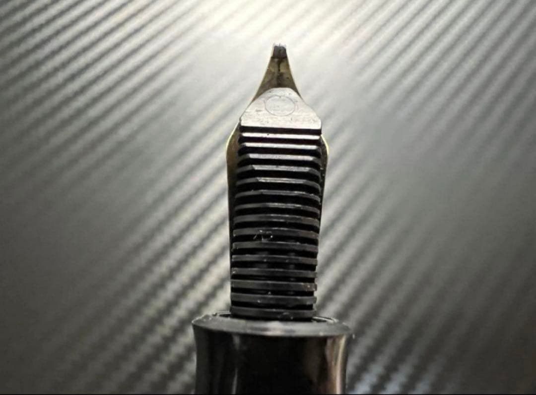 希少 美品 ペリカン 400 万年筆 B 太字 緑縞 グリーン