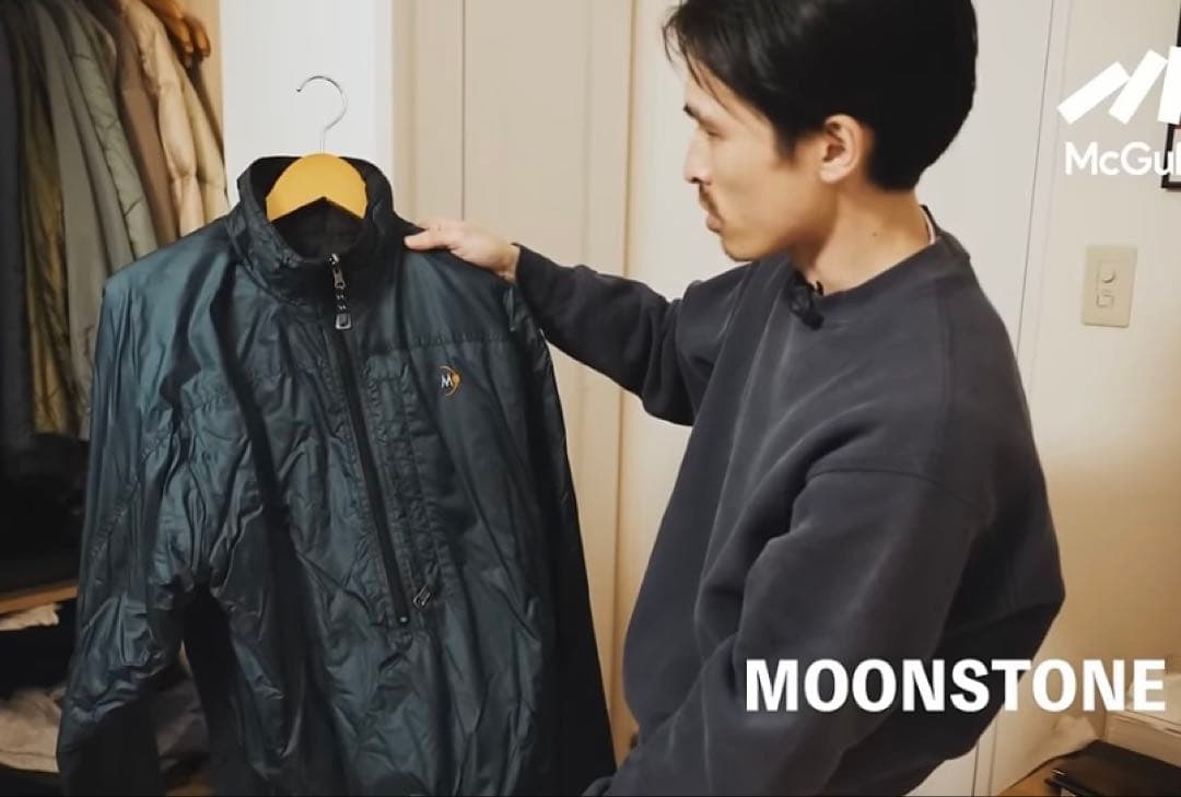 MOONSTONE ムーンストーン　ハーフジップ中綿ナイロンジャケット