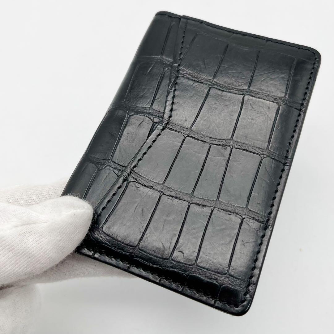 レア　ルイヴィトン オーガナイザードゥポッシュ　名刺入れ　黒　クロコダイル