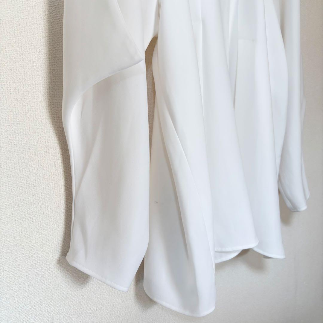 2024✨エンフォルド PEツイル ドレープ プルオーバー 長袖ブラウス 38