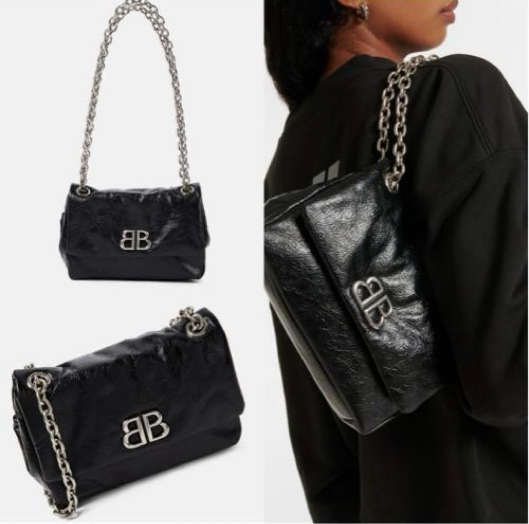 新品　バレンシアガ　ブラック の ウィメンズ MONACO バッグ ミニ