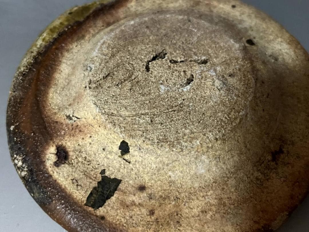 皿■古黄瀬戸 茶瓶敷 糸切り高台 敷皿お 茶道具 古美術 時代物 骨董品■