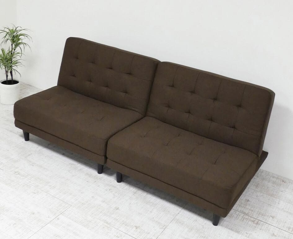 New離せるソファーベッド (チョコレート)　ブラウン　茶色系　　ソファベッド