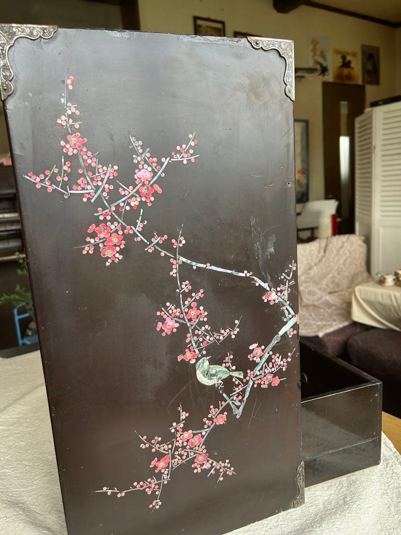 ② 螺鈿細工　小箪笥　アンティーク　難あり