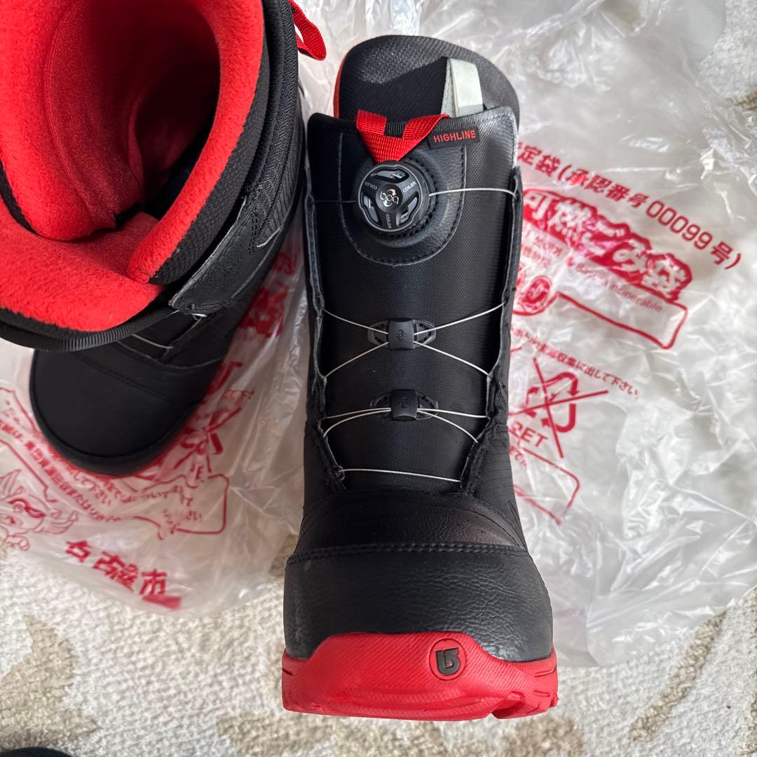 BURTON/バートン ハイライン ボア BOA 28.5 ブラック×レッド
