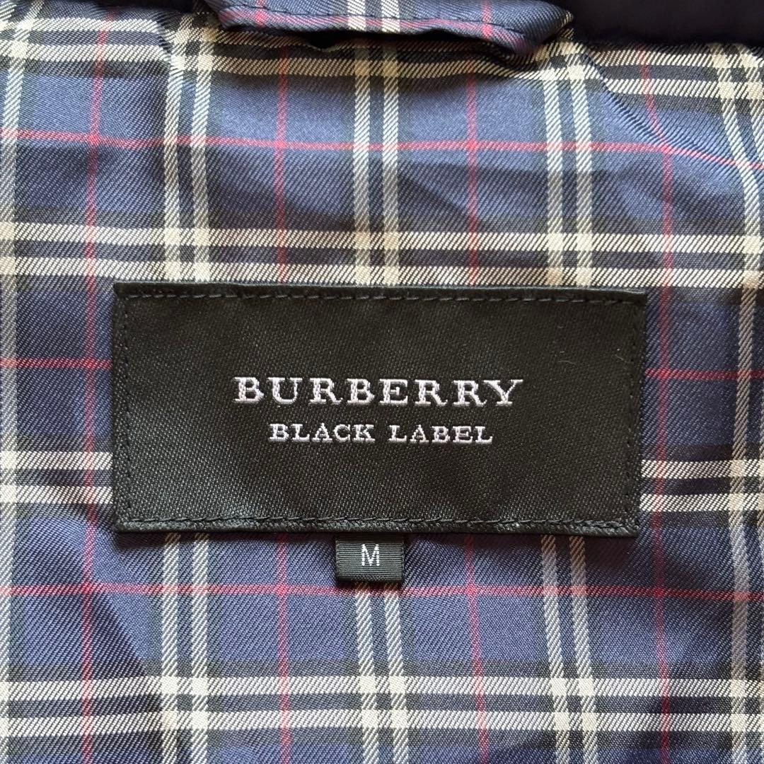 【美品】バーバリーブラックレーベル グースダウンジャケット シルバーフォックス