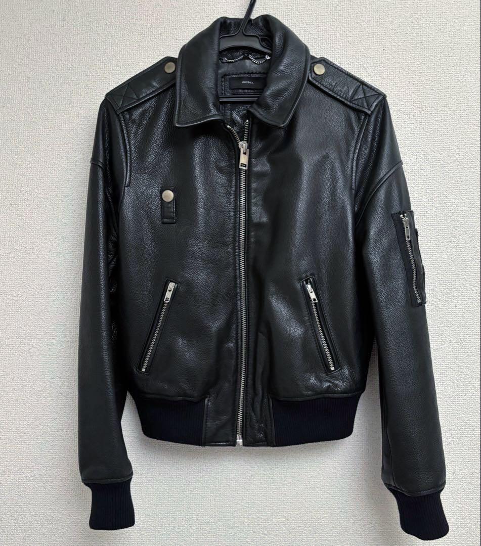 お値下げ⭐︎DIESELディーゼル シングルライダースジャケット⭐︎レザー牛革