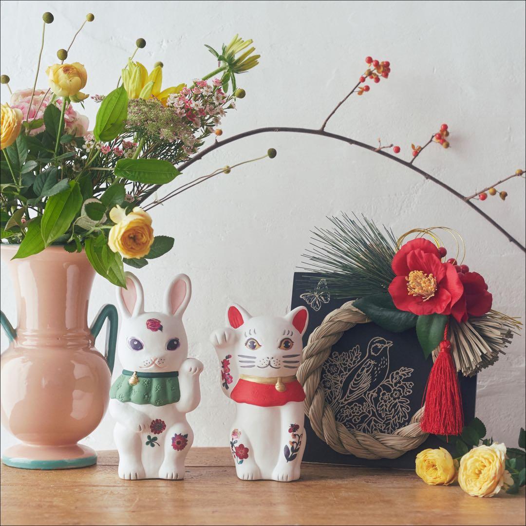 ナタリー・レテ　招きうさぎ　招きねこ　アフタヌーンティー　美品　完売　箱有