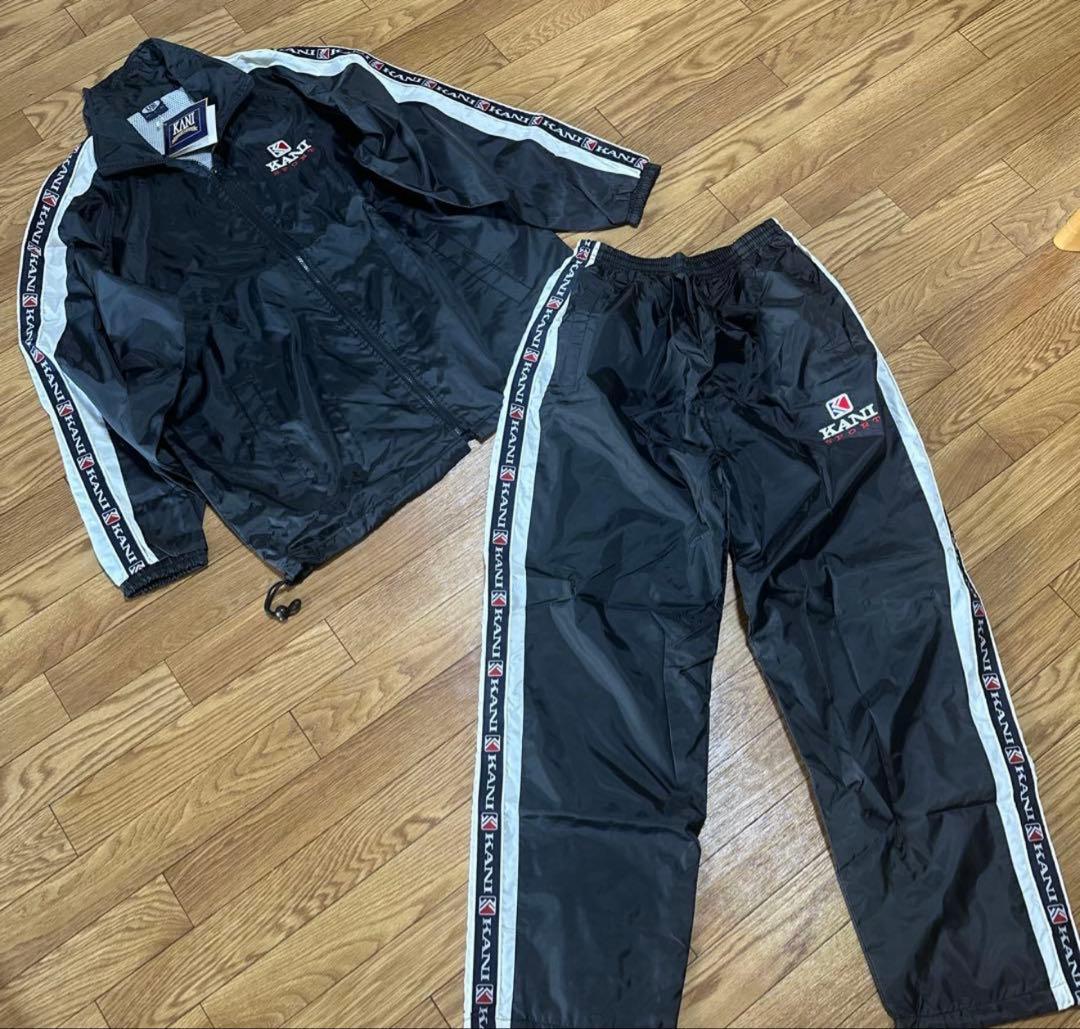 KARL KANI カールカナイ　ナイロン　セットアップ　L 黒