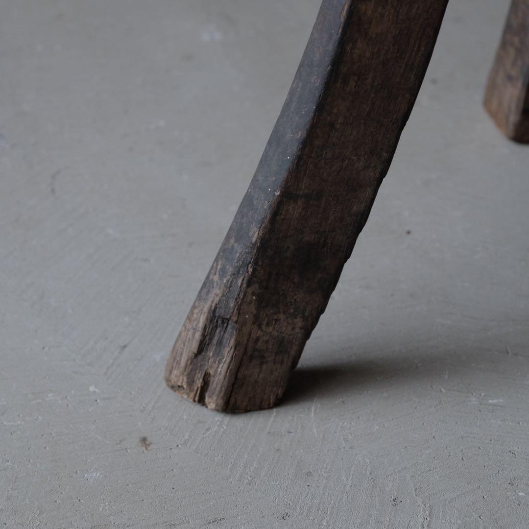 楢材 古い丸椅子　スツール チェア 古家具 古道具 アンティーク ヴィンテージ