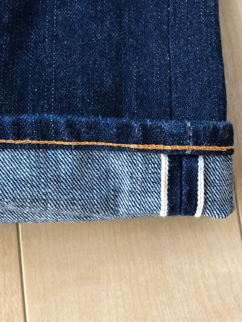 フラットヘッド　3002-A 藍MIX スリムストレート　32