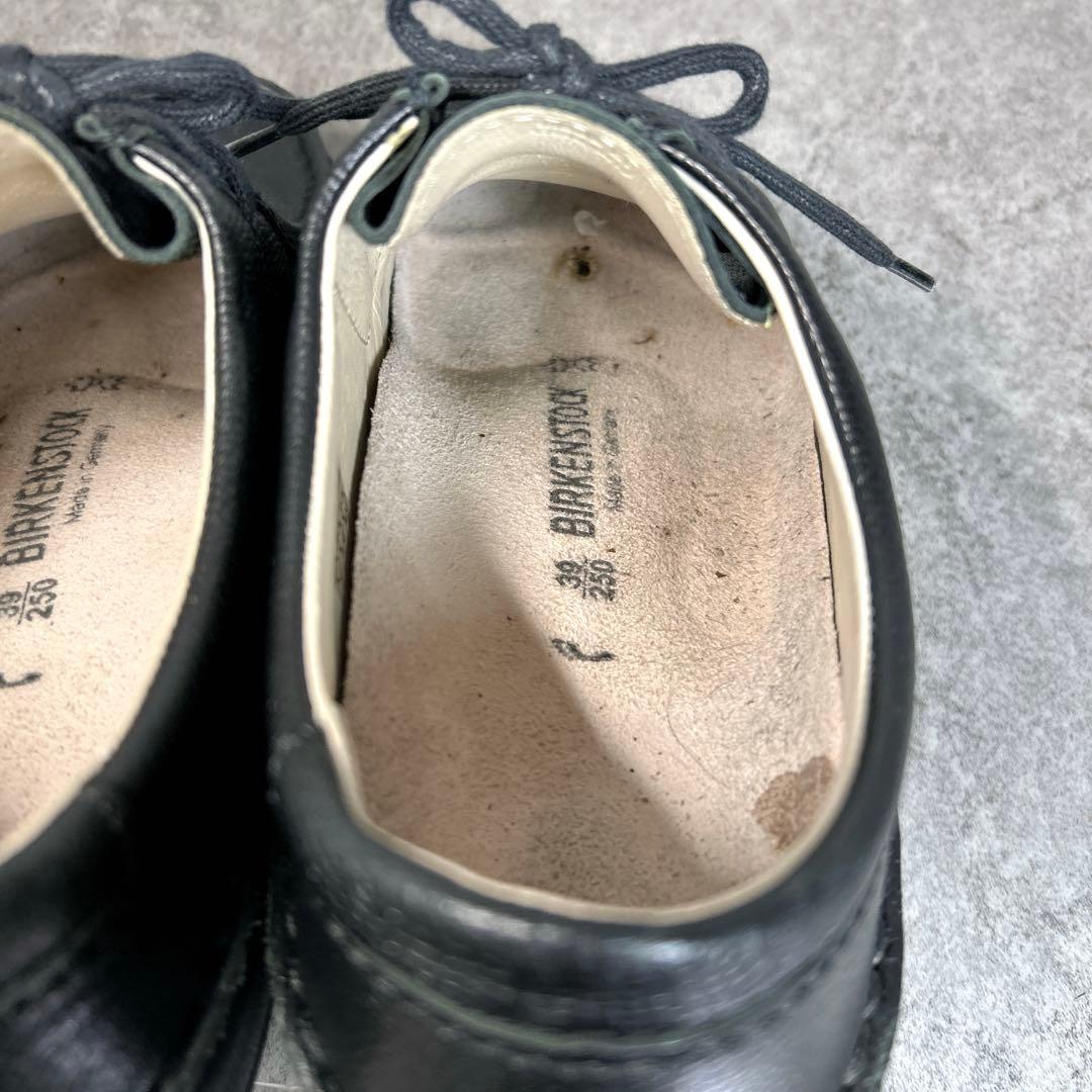 未使用級【ビルケンシュトック】パサデナ/ナロー幅/チロリアンシューズ/シボ革/黒