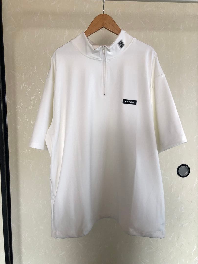 RUFFLOG HALF ZIP SHIRT ホワイト　サイズM