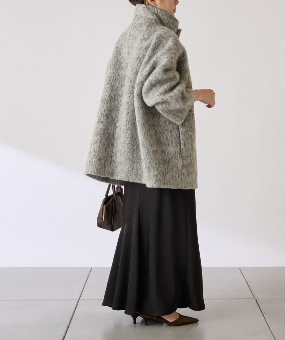 COLLAGE GALLARDAGALANTE シャギースタンドネックコート