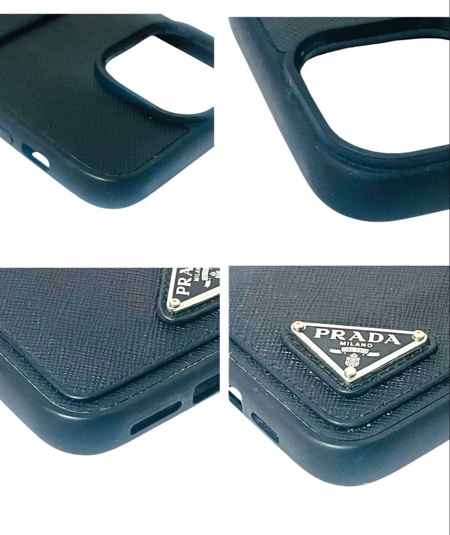 PRADA プラダ iPhone14promax 三角ロゴ サフィアーノ