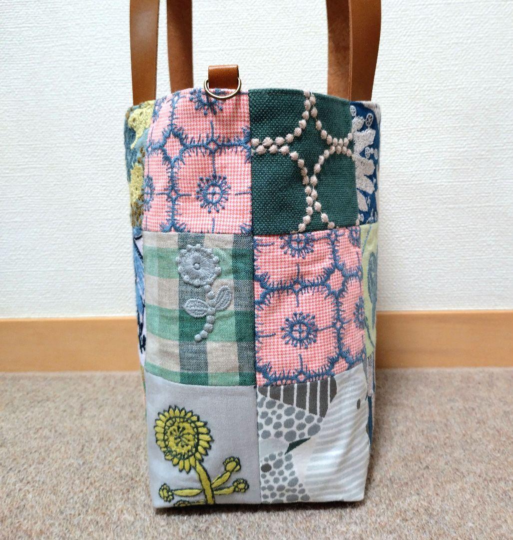 Yorimiciミナペルホネントートバッグ 両面パッチワークハンドメイド