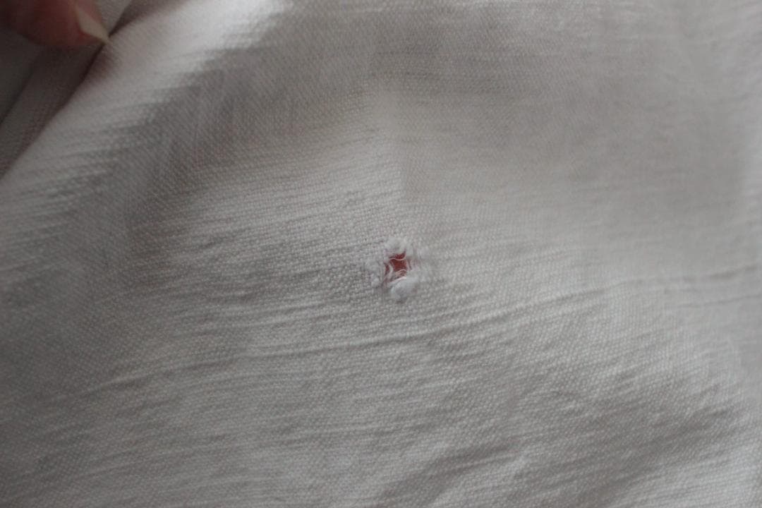 フランスリネン・アンティークシーツ/イニシャルモノグラムクロス