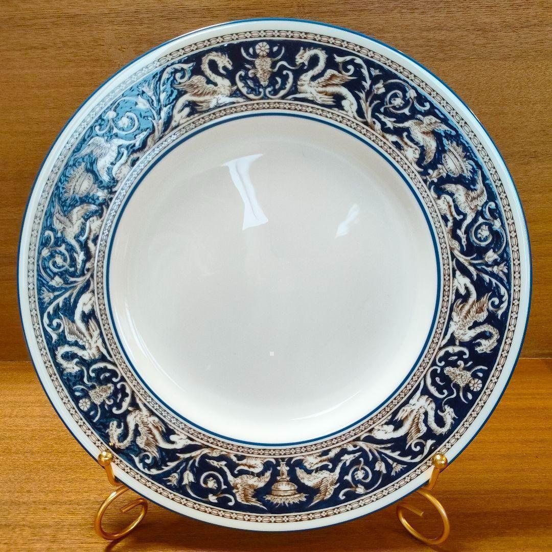 美品★ウエッジウッド 4枚セット ディナープレート フロレンティーン コバルト
