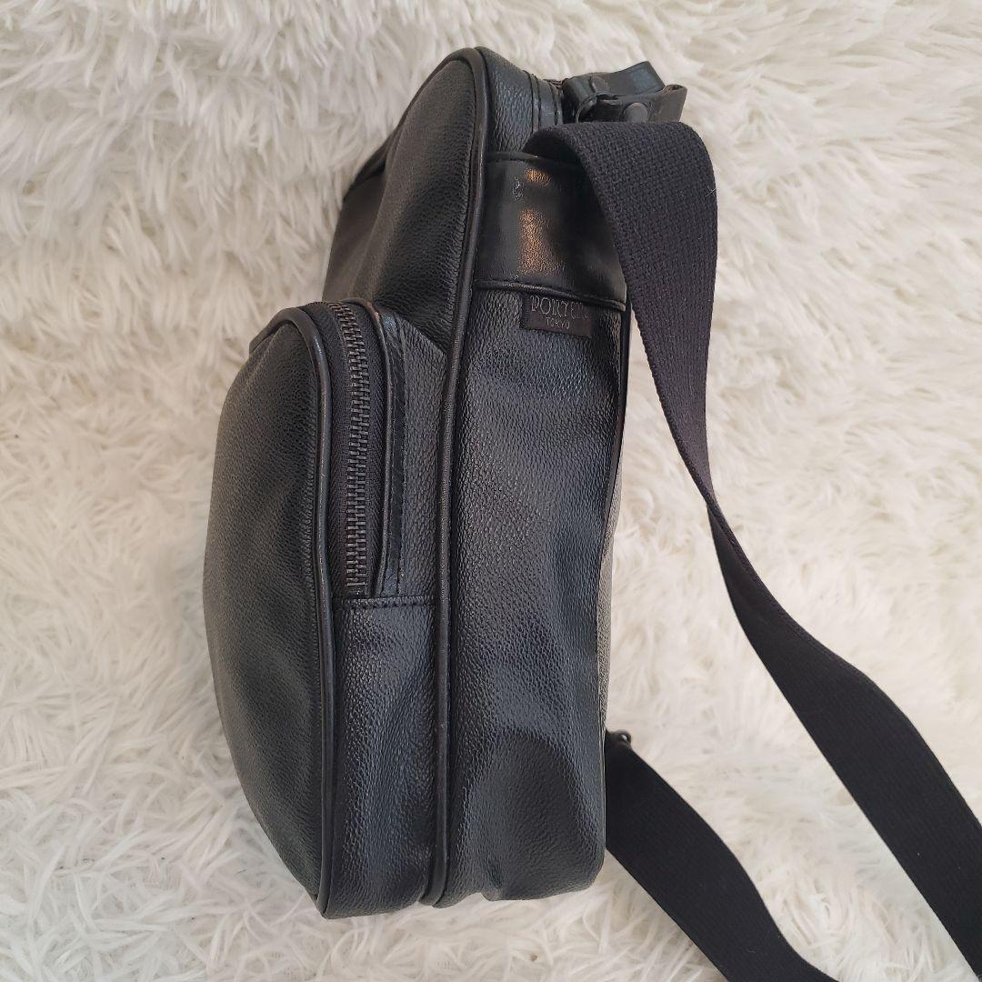 ⭐極美品⭐PORTER ブラック ショルダーバッグ pvc×レザー