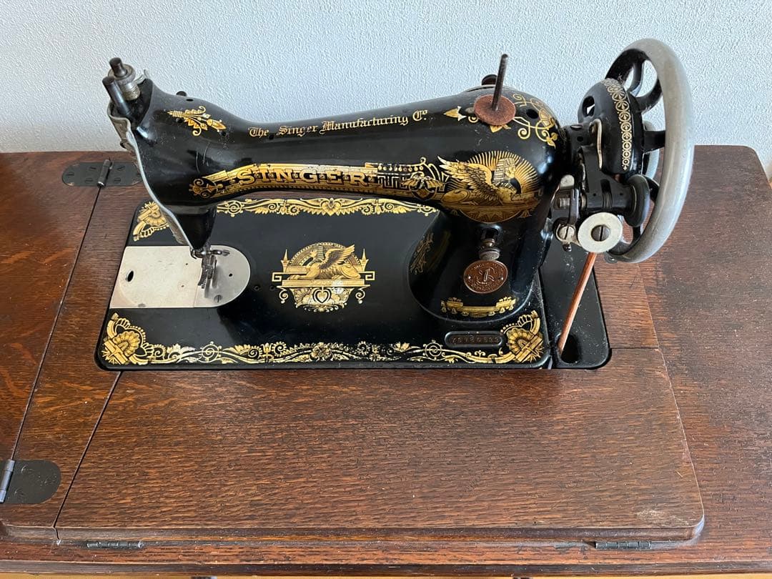 SINGER足踏みミシン ミシンとしての機能あり　もともとアンティーク