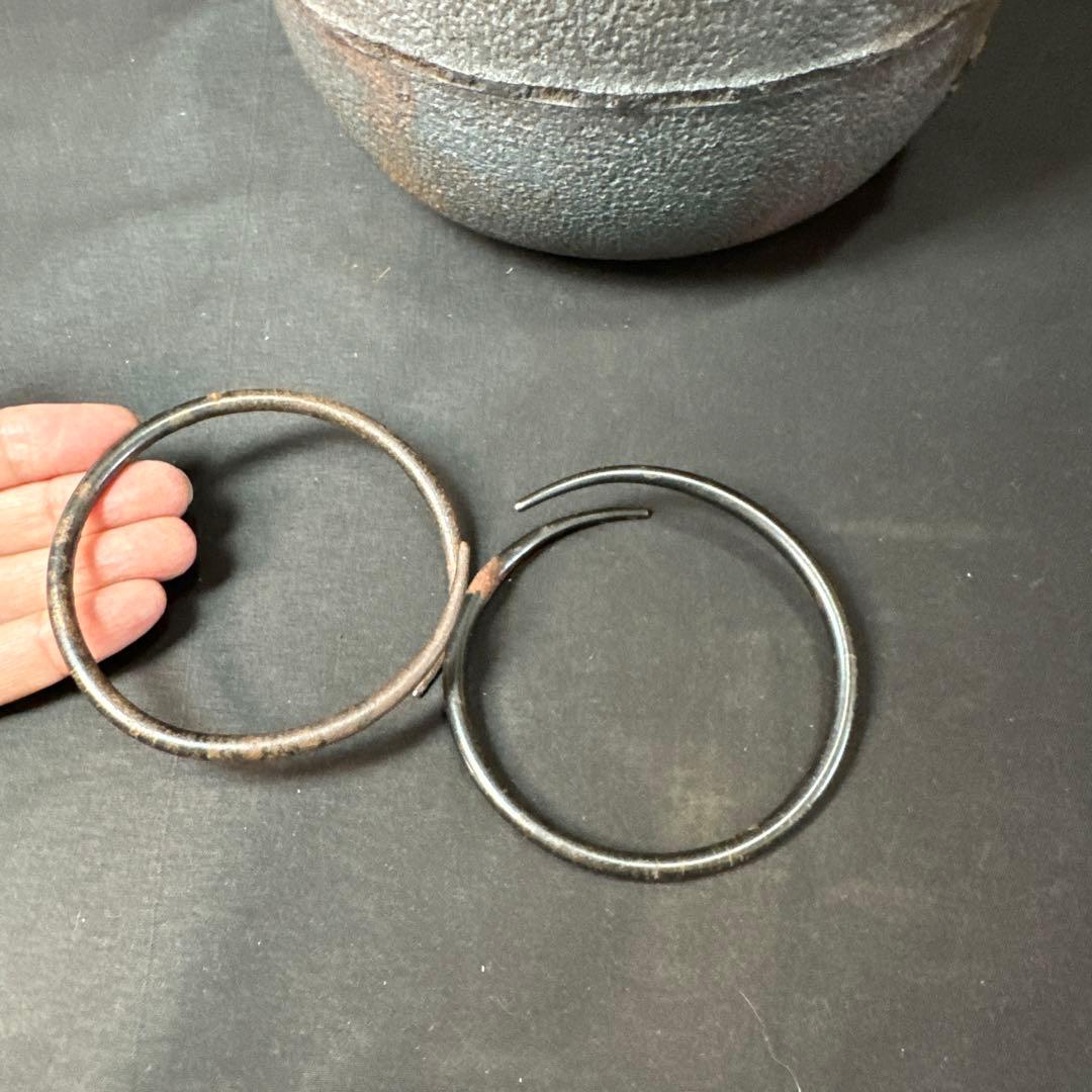 E823 送料無料　茶釜　山本閑浄　棗釜　茶道具　茶室　共箱