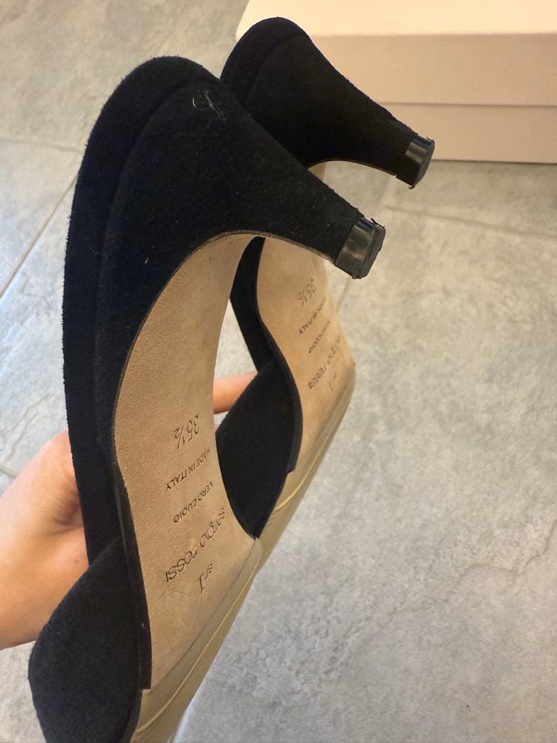 美品✨ セルジオロッシ SR1 スエード ミュール 35 1/2 ブラック