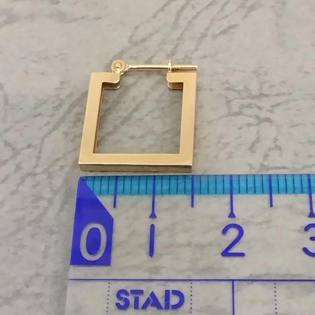 モモイロ　K18YG地金片耳ピアス　　中古品