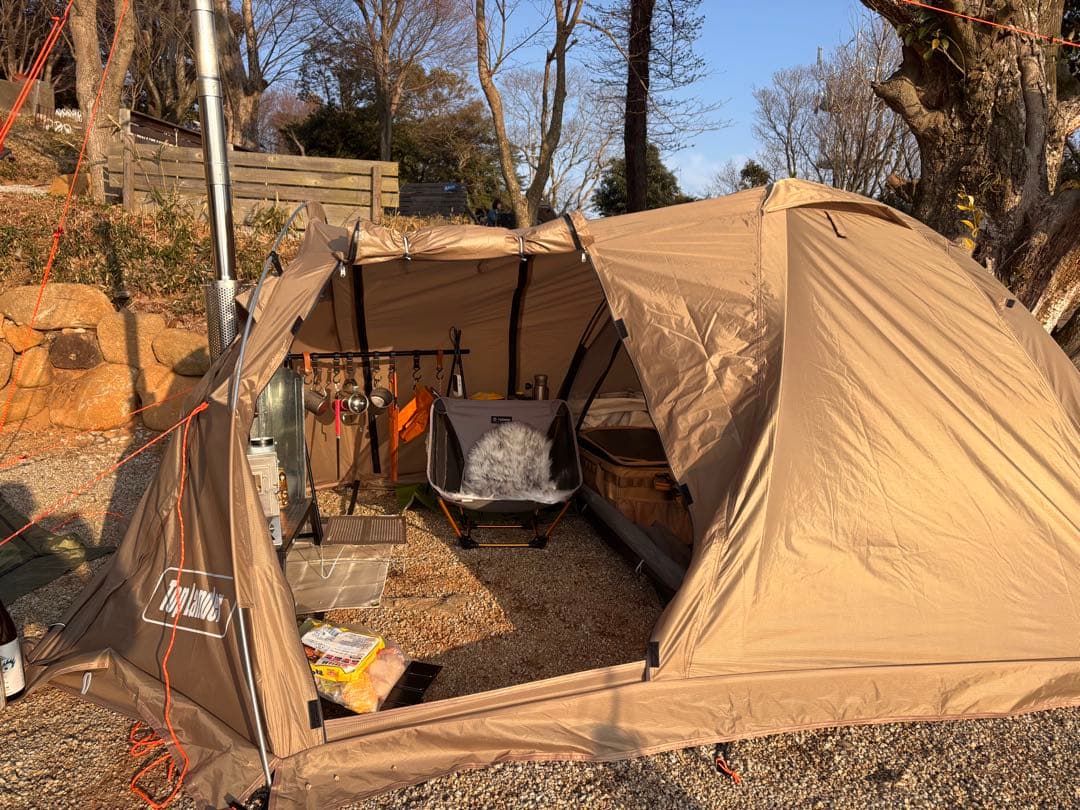 前室あり薪ストーブ設置可能テント