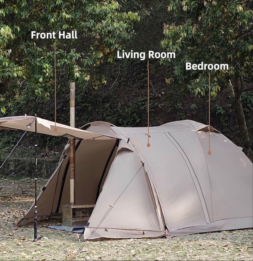 前室あり薪ストーブ設置可能テント