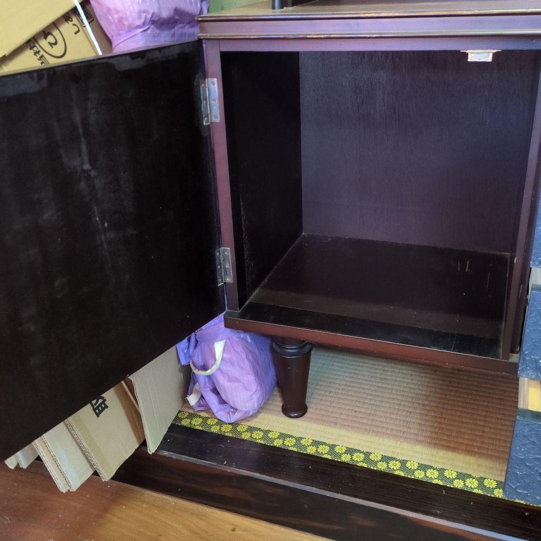 ★アンティーク茶箪笥★鎌倉彫り 違い棚 飾り棚