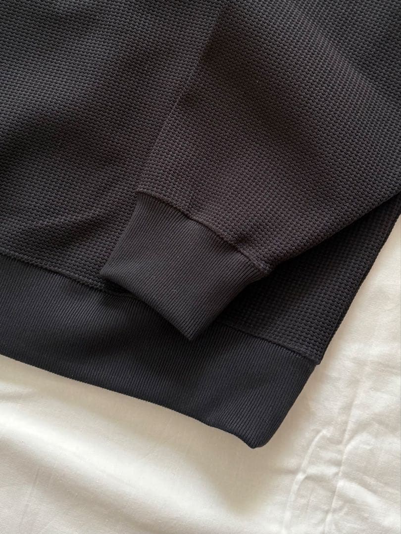 コンフォータブルリーズン POLY WAFFLE SWEAT BLACK XL