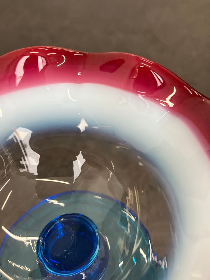 値下げ！大正モダン　氷コップ 和ガラス　三色 手吹き ガラス 乳白色 レトロ