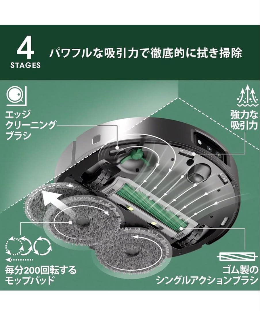 ロボット掃除機　スマホアプリ対応　「Roomba Combo Plus 505」