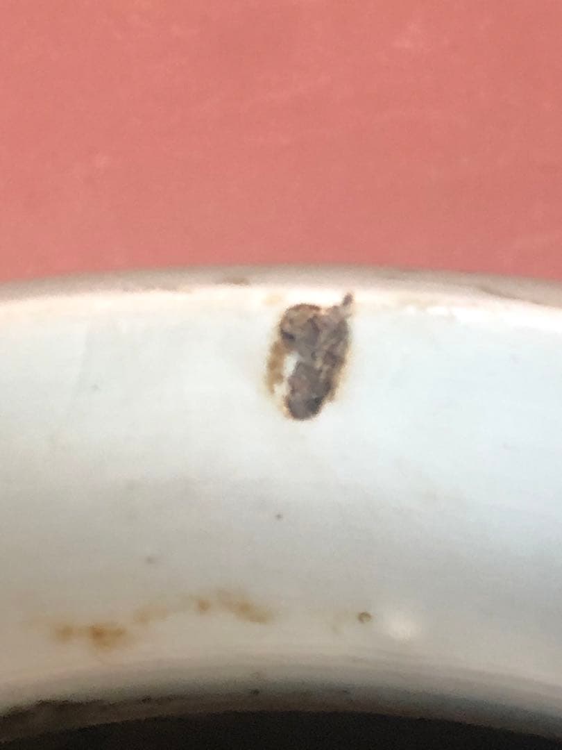 類品の少ない李朝辰砂染付鳳凰文大壷