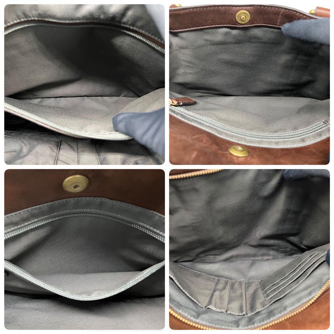 コーチ　ビジネスバッグ　斜め掛け　肩掛け　レザー　ブラウン　70901