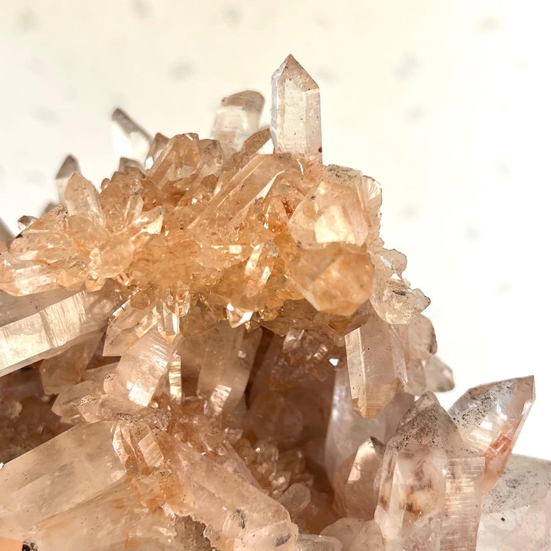 天然ピンクヒマラヤクォーツ クラスター｜高透明・輝き抜群　洞窟あり