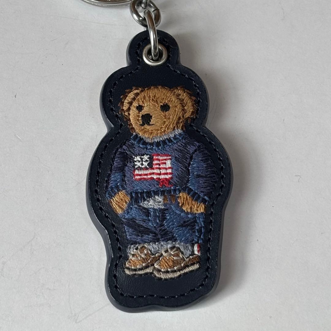 未使用 タグ付き ポロラルフローレン ポロベア キーリング レザー 近年モデル