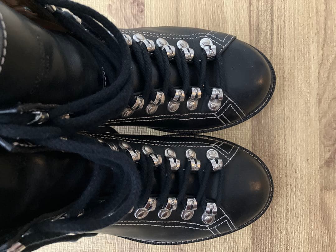 ジバンシィ GIVENCHY 黒レザーハイカットブーツ 42